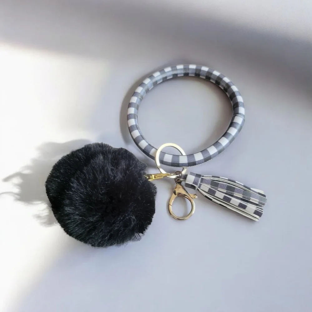 Black and Gray Keychain Bracelet